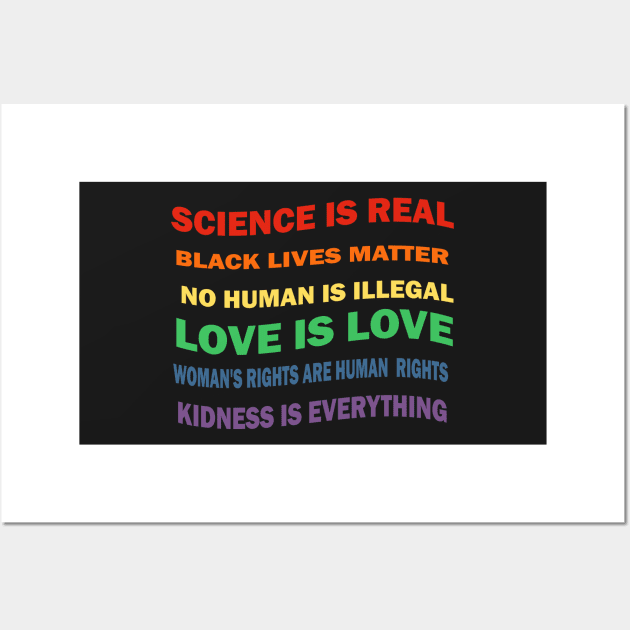 Gay Pride Science Is Real  T-Shirt Wall Art by Pop-clothes